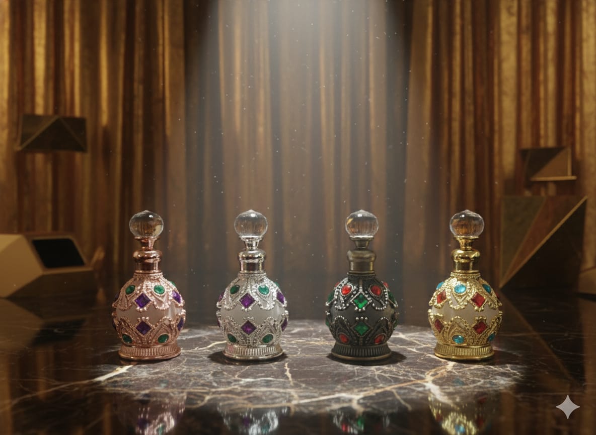 Fancy Metal Attar Bottle – Perfect Gift Choice